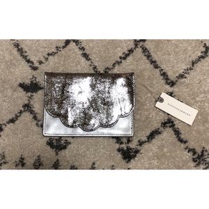 NWT❣️silver Anthropologie clutch